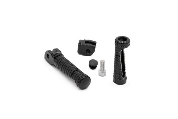 Austauschfußrasten Racing, Sozius, schwarz Kawasaki